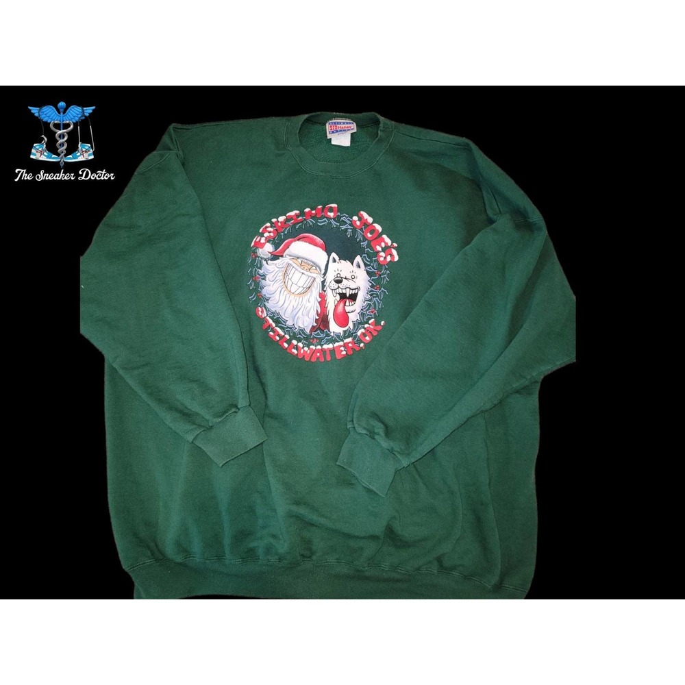 Vintage Hanes Eskimo Joes Green Crewneck Sweater Size XXL